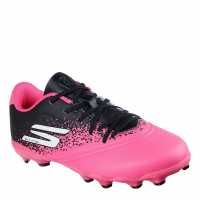 Skechers Razor Juniors Firm Ground Football Boot Black/Pink 