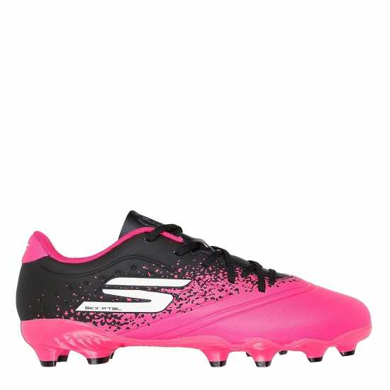 Skechers Razor Juniors Firm Ground Football Boot Black/Pink 