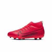 Nike Mercurial Superfly 9 Club Junior Firm Ground Football Boots Crimson/White Футболни стоножки