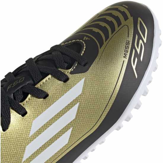 Adidas F50 Club Junior Astro Turf Football Boots Злато/Черно Детски футболни бутонки