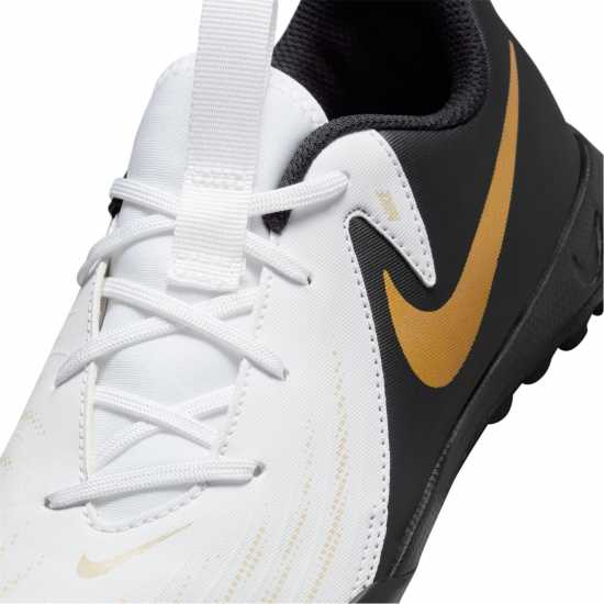 Nike Phantom Gx Ii Academy Juniors Astro Turf Football Boots Бяло/Черно/Злато Детски футболни бутонки