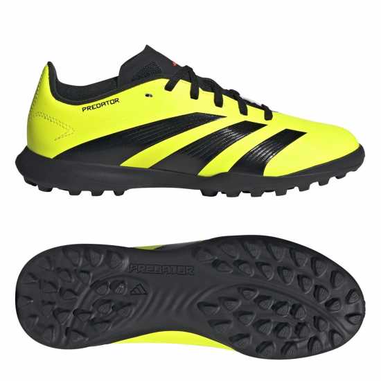 Adidas Predator 24 League Junior Astro Turf Football Boots Жълто/Черно/Червено Детски футболни бутонки