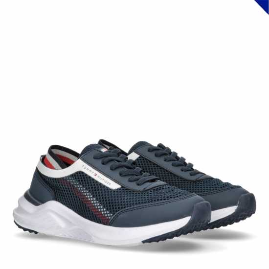 Tommy Hilfiger Tommy Stripe Low Cut Jn42 Син 800 Детски високи кецове