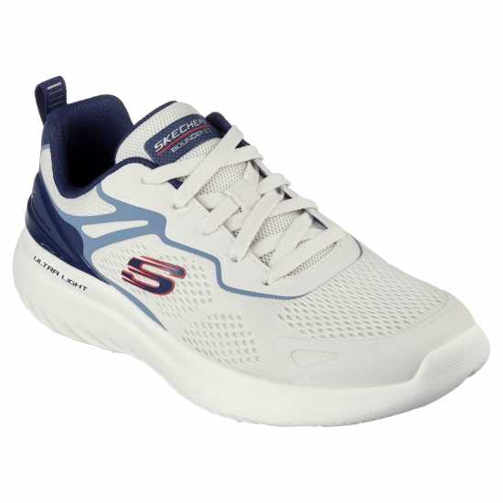 Skechers Маратонки Без Връзки Bounder 2.0 Slip On Trainers Boys Бяло/Морско синьо Детски маратонки