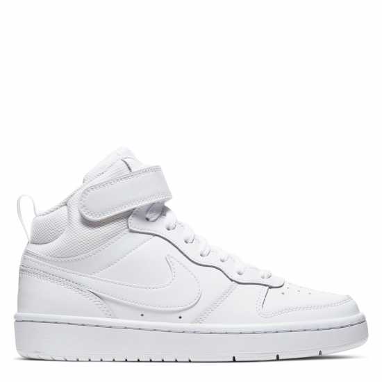 Nike Court Borough Mid 2 Big Kids' Shoe Triple White Детски маратонки