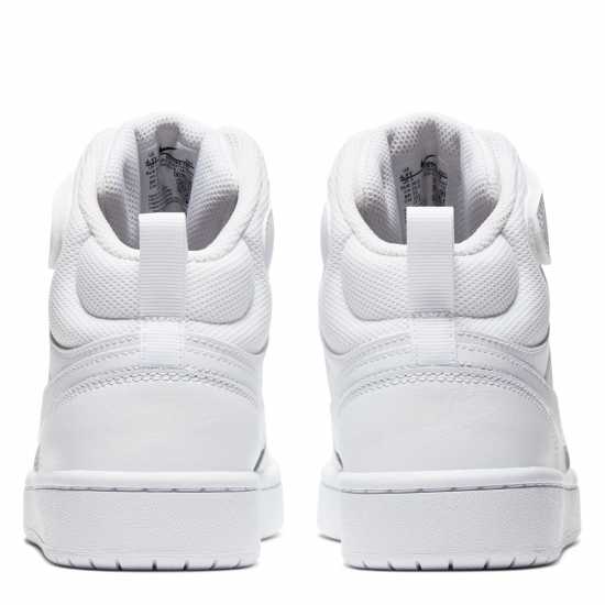 Nike Court Borough Mid 2 Big Kids' Shoe Triple White Детски маратонки