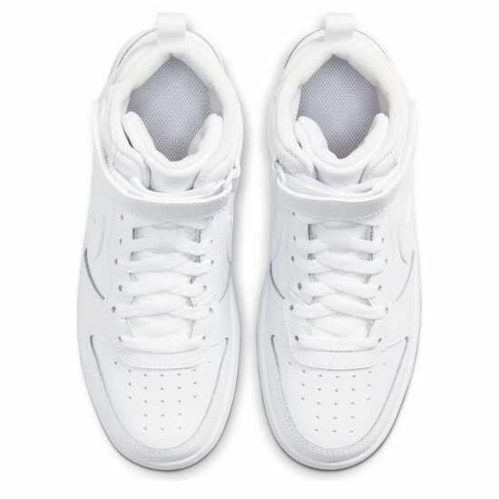 Nike Court Borough Mid 2 Big Kids' Shoe Triple White Детски маратонки