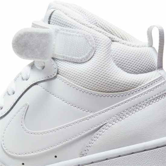 Nike Court Borough Mid 2 Big Kids' Shoe Triple White Детски маратонки