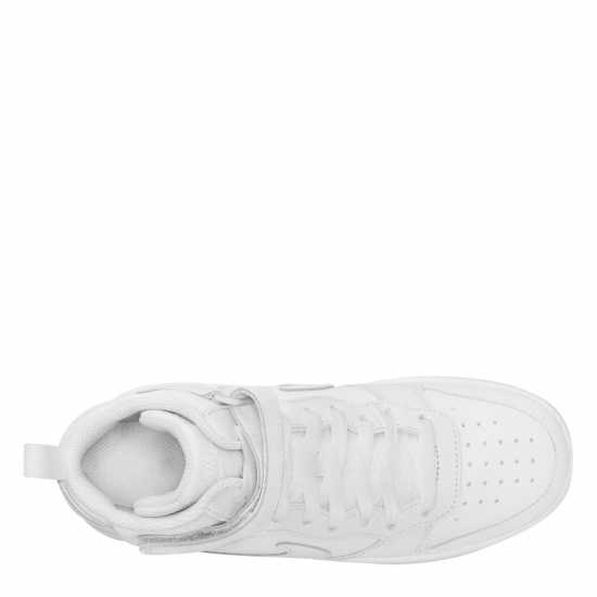 Nike Court Borough Mid 2 Big Kids' Shoe Triple White Детски маратонки