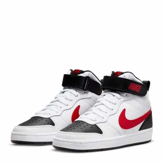 Nike Court Borough Mid 2 Big Kids' Shoe White/Red/Black Детски маратонки