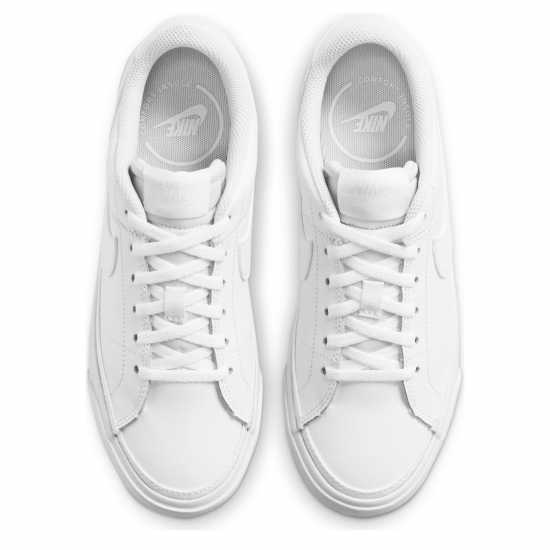 Nike Court Legacy Big Kids' Trainers Triple White Детски маратонки