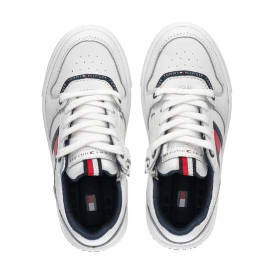 Tommy Hilfiger Logo Flag Trainer Junior Бяло 100 Детски високи кецове