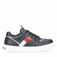 Tommy Hilfiger Logo Flag Trainer Junior Син 800 Детски високи кецове