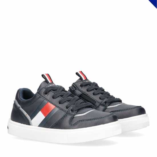 Tommy Hilfiger Logo Flag Trainer Junior Син 800 Детски високи кецове