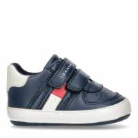 Tommy Hilfiger Tommy Flag V/cro Jn42 Синьо/Оф Бяло Детски високи кецове