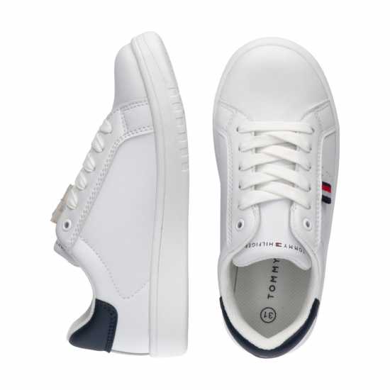 Tommy Hilfiger Tommy Low Cut Snkr Jn43 Бяло 100 Детски високи кецове