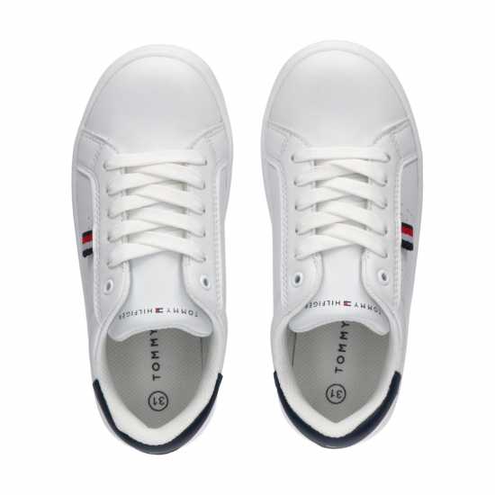 Tommy Hilfiger Tommy Low Cut Snkr Jn43 Бяло 100 Детски високи кецове