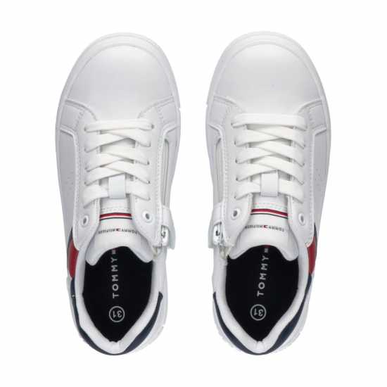 Tommy Hilfiger Flag Chunky Sole Trainers Juniors Бяло 100 Детски високи кецове