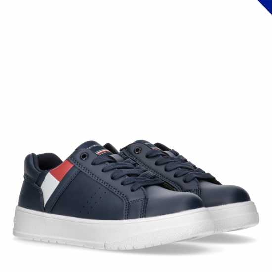 Tommy Hilfiger Flag Chunky Sole Trainers Juniors Син 800 Детски високи кецове