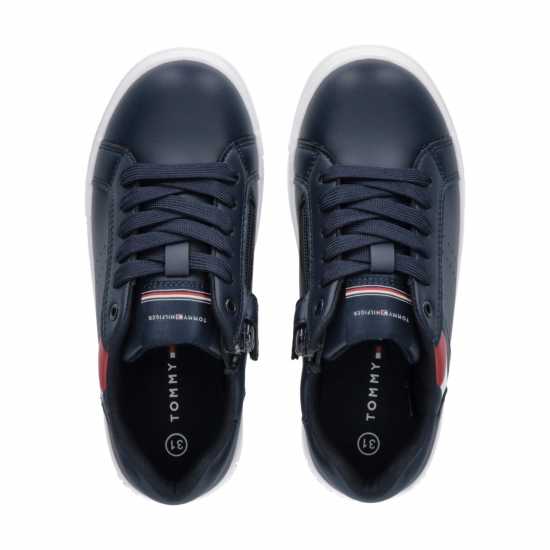 Tommy Hilfiger Flag Chunky Sole Trainers Juniors Син 800 Детски високи кецове