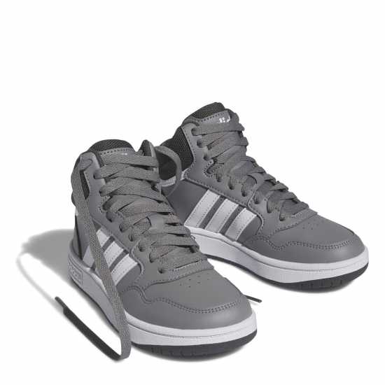 Adidas Hoops Mid- High Tops Junior Boys Сиво/Бяло Детски маратонки