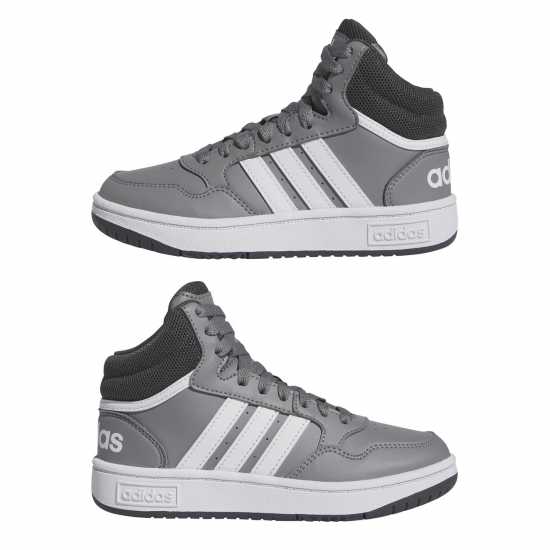 Adidas Hoops Mid- High Tops Junior Boys Сиво/Бяло Детски маратонки