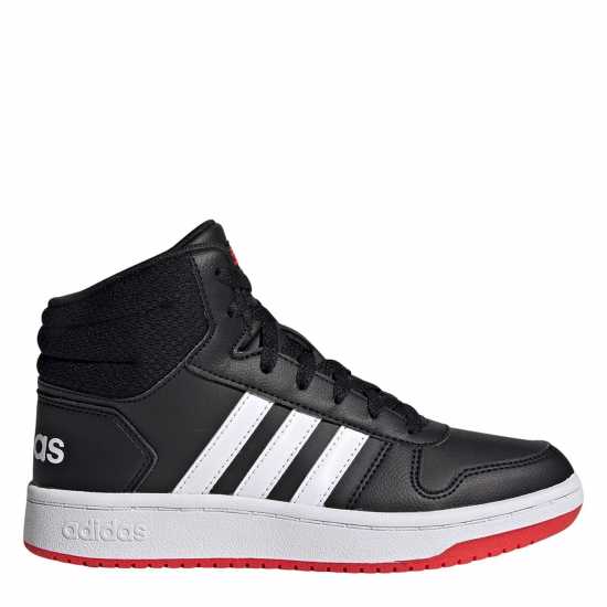 Adidas Hoops Mid- High Tops Junior Boys Трикратно черно Детски маратонки