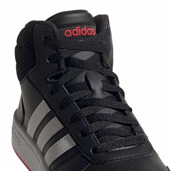 Adidas Hoops Mid- High Tops Junior Boys Трикратно черно Детски маратонки