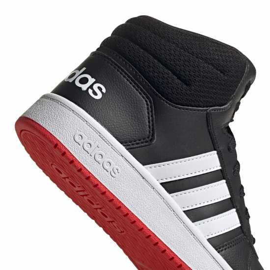 Adidas Hoops Mid- High Tops Junior Boys Трикратно черно Детски маратонки