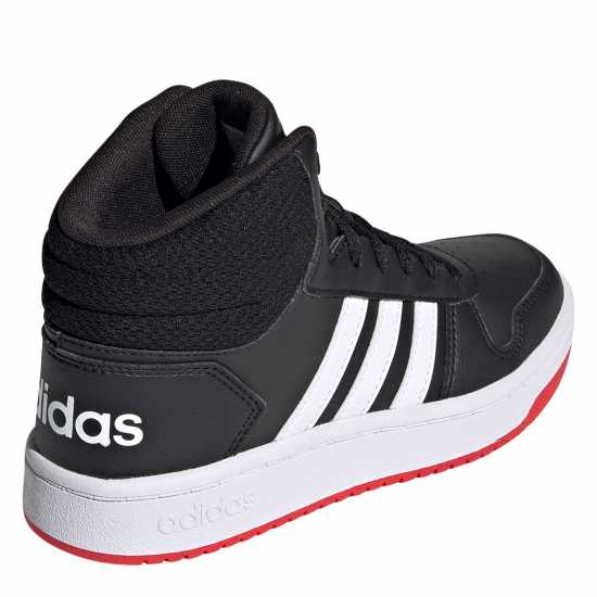 Adidas Hoops Mid- High Tops Junior Boys Трикратно черно Детски маратонки