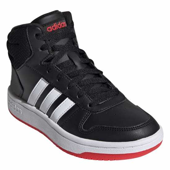 Adidas Hoops Mid- High Tops Junior Boys Трикратно черно Детски маратонки