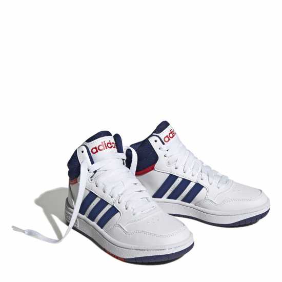 Adidas Hoops Mid- High Tops Junior Boys Бяло/Червено/Синьо Детски маратонки