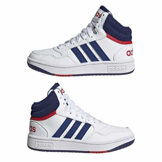 Adidas Hoops Mid- High Tops Junior Boys Бяло/Червено/Синьо Детски маратонки