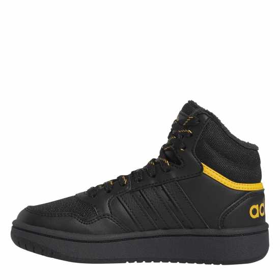 Adidas Hoops Mid- High Tops Junior Boys Черно/Слънчево Жълто Детски маратонки