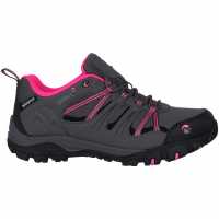 Gelert Horizon Low Wp Juniors Walking Shoes Charcoal/Pink Детски апрески