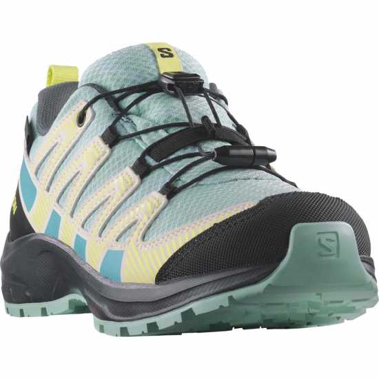 Salomon Xa Pro V8 Waterproof Kids Shoe Турко/Жълто Детски туристически обувки