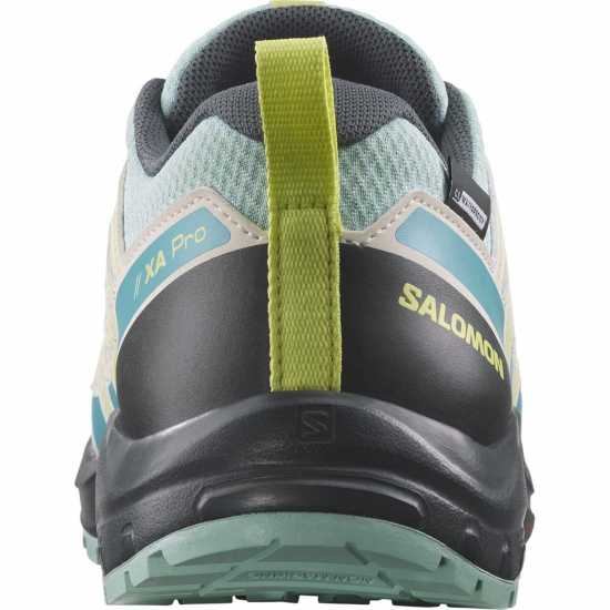 Salomon Xa Pro V8 Waterproof Kids Shoe Турко/Жълто Детски туристически обувки