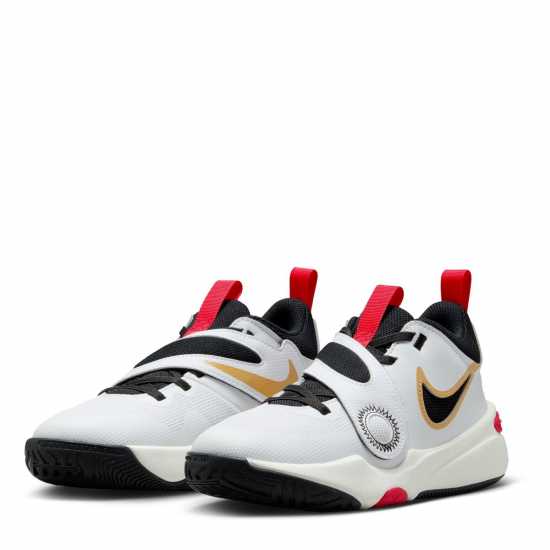 Nike Hustle D11 Junior Boys Basketball Trainers White/Black Мъжки баскетболни маратонки