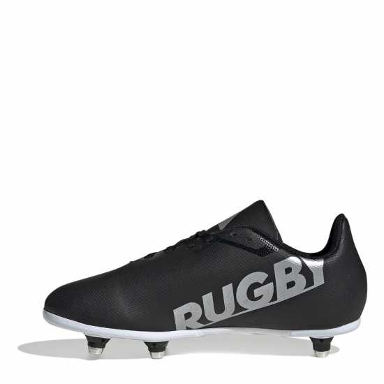 Adidas Rugby Junior Sg Boots Черно/сребро Ръгби