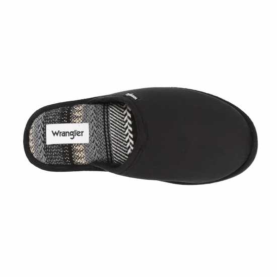 Wrangler Mule Slippers Sahara Mens Черно Чехли