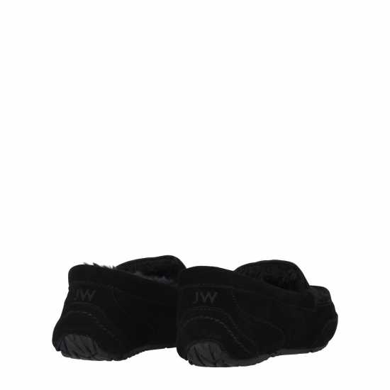 Jack Wills Moccasin Slippers Черно Чехли