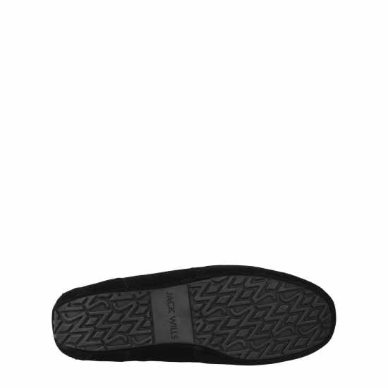 Jack Wills Moccasin Slippers Черно Чехли