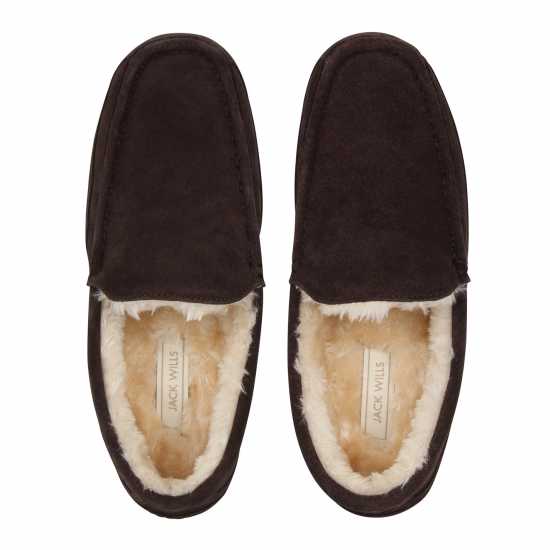 Jack Wills Moccasin Slippers Кафяво Чехли