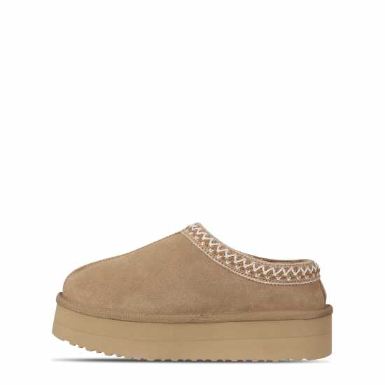 Jack Wills Platform Slip-On Snug Пясък Чехли