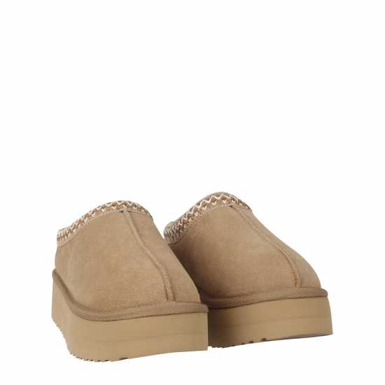 Jack Wills Platform Slip-On Snug Пясък Чехли