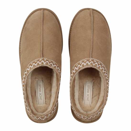 Jack Wills Platform Slip-On Snug Пясък Чехли