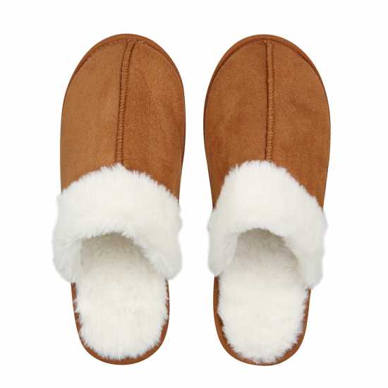 Linea Faux Suede Mule Slipper  Чехли