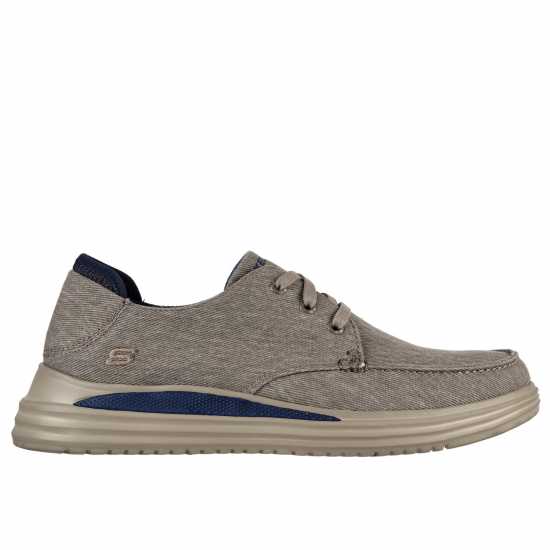 Skechers Low Profile Moc Toe Lace Up Canvas Trainers Mens  Мъжки маратонки