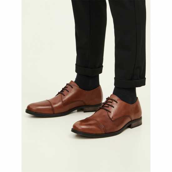 Jack And Jones Raymond Leather Shoe Mens Коняк Мъжки обувки