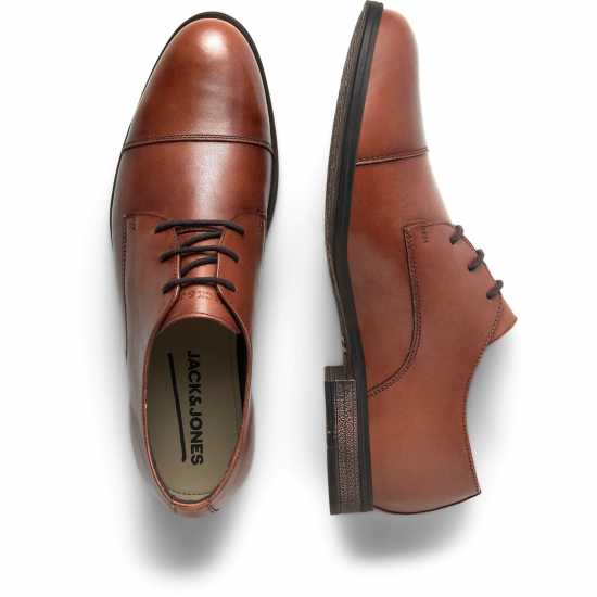 Jack And Jones Raymond Leather Shoe Mens Коняк Мъжки обувки